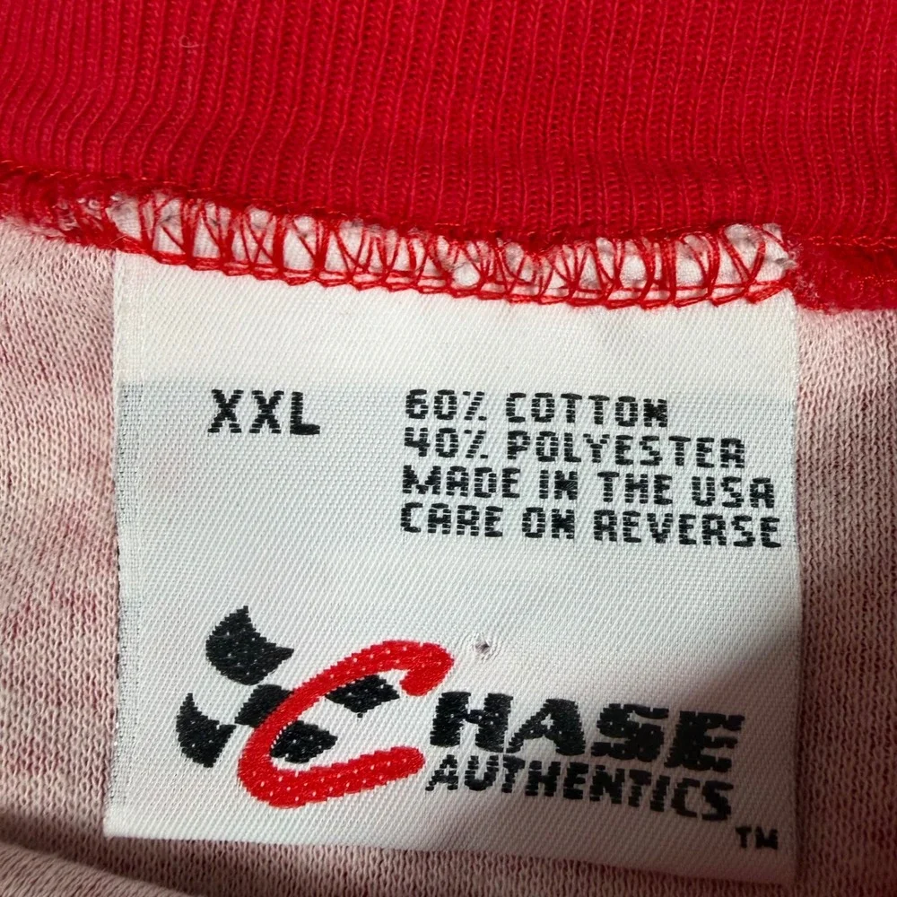 Vintage 1998 Chase Authentics Jeff Gordon DuPont NASCAR T-Shirt XXL Rainbow Flaw